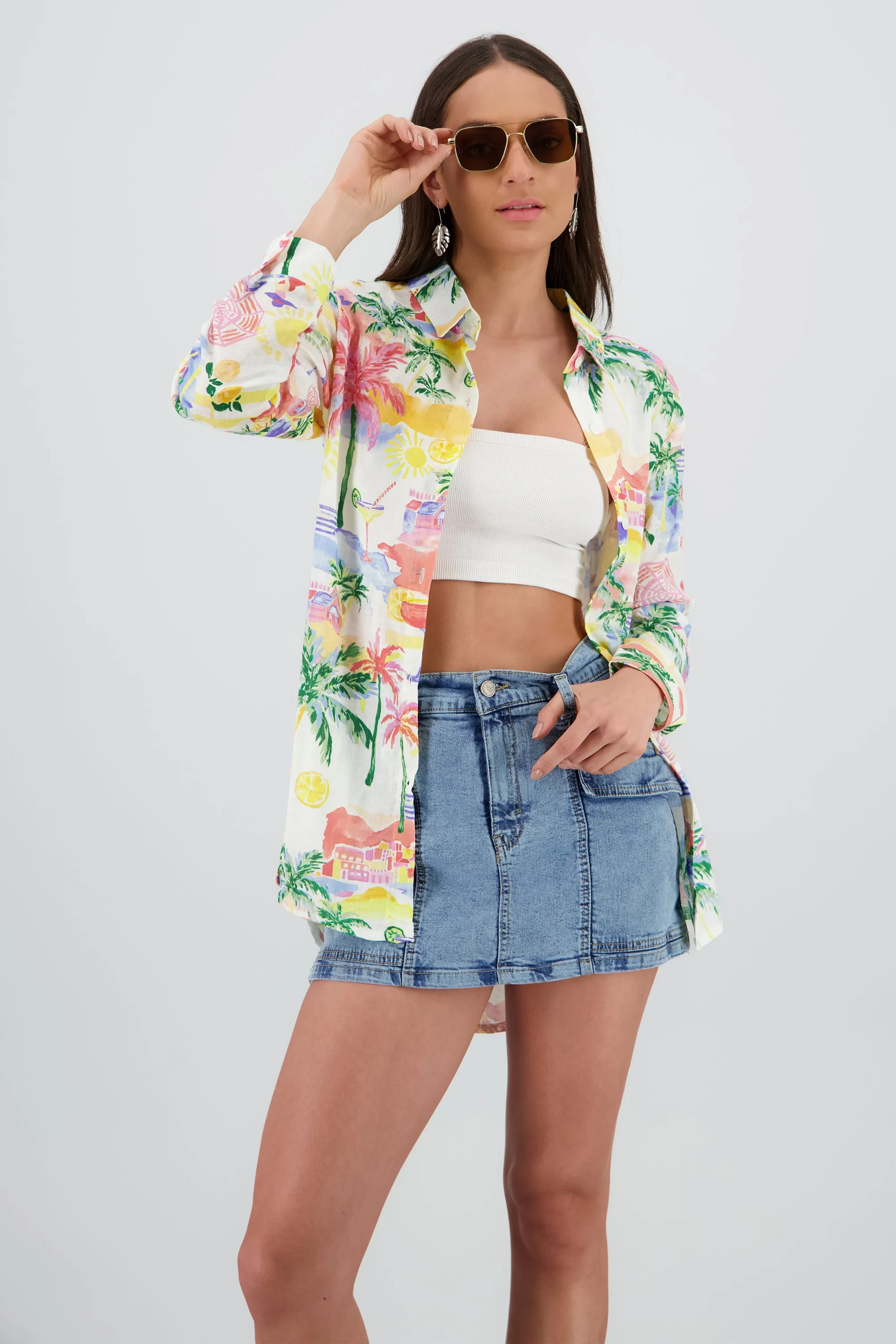 Camisa manga larga oversize detalle botones sold by Shasa