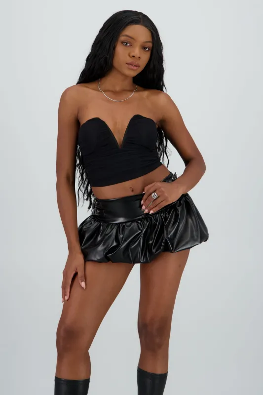 Top de mesh con escote varilla sold by Shasa