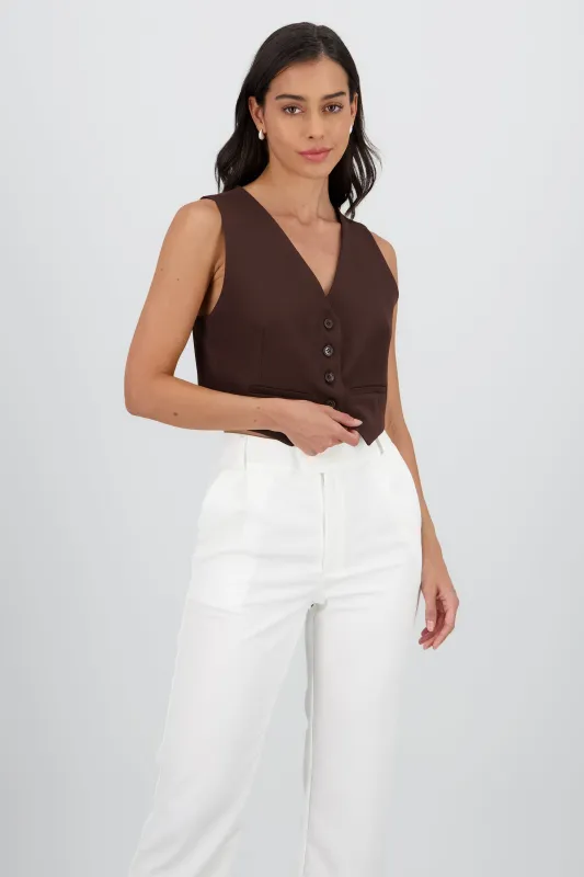 Chaleco escote V Con Botones sold by Shasa