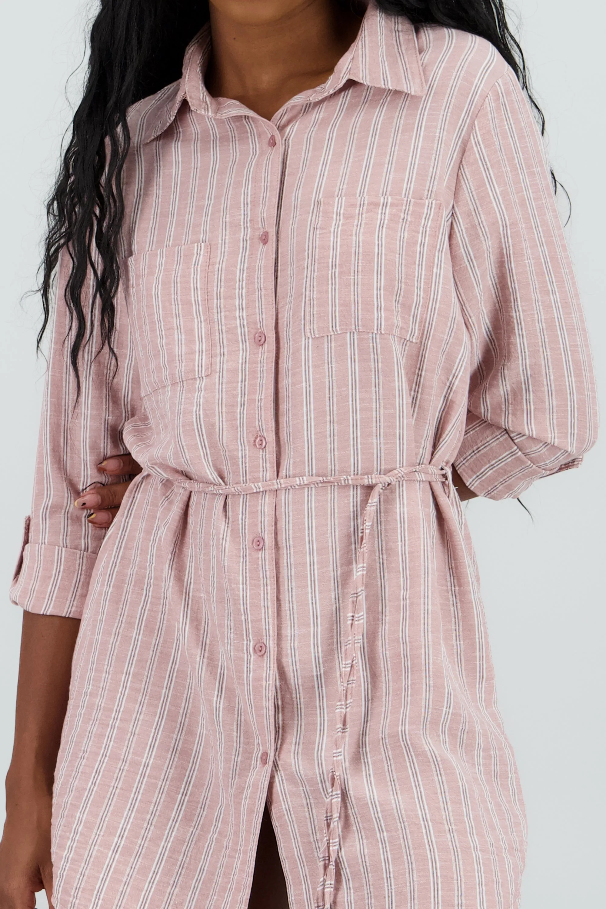 Vestido camisero rayas detalle cinturon sold by Shasa product image thumbnail 5