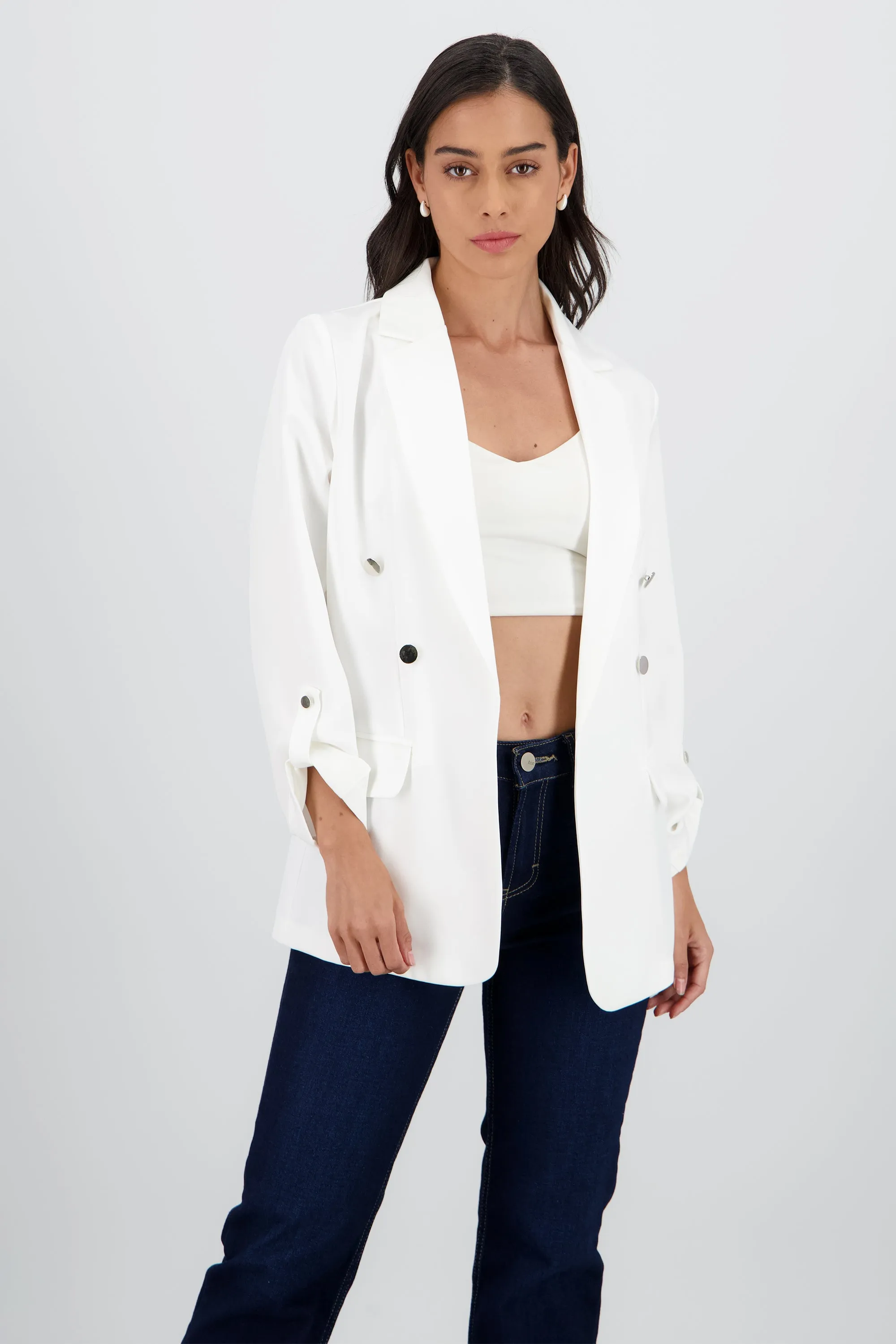 Blazer Oversize Largo Detalle Mangas sold by Shasa