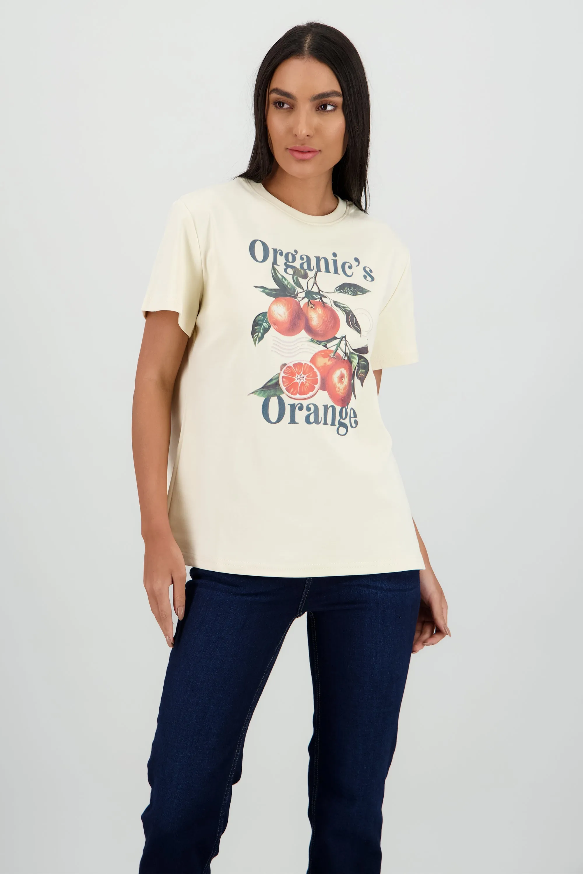 Playera manga corta oversize estampado naranjas sold by Shasa product image thumbnail 2