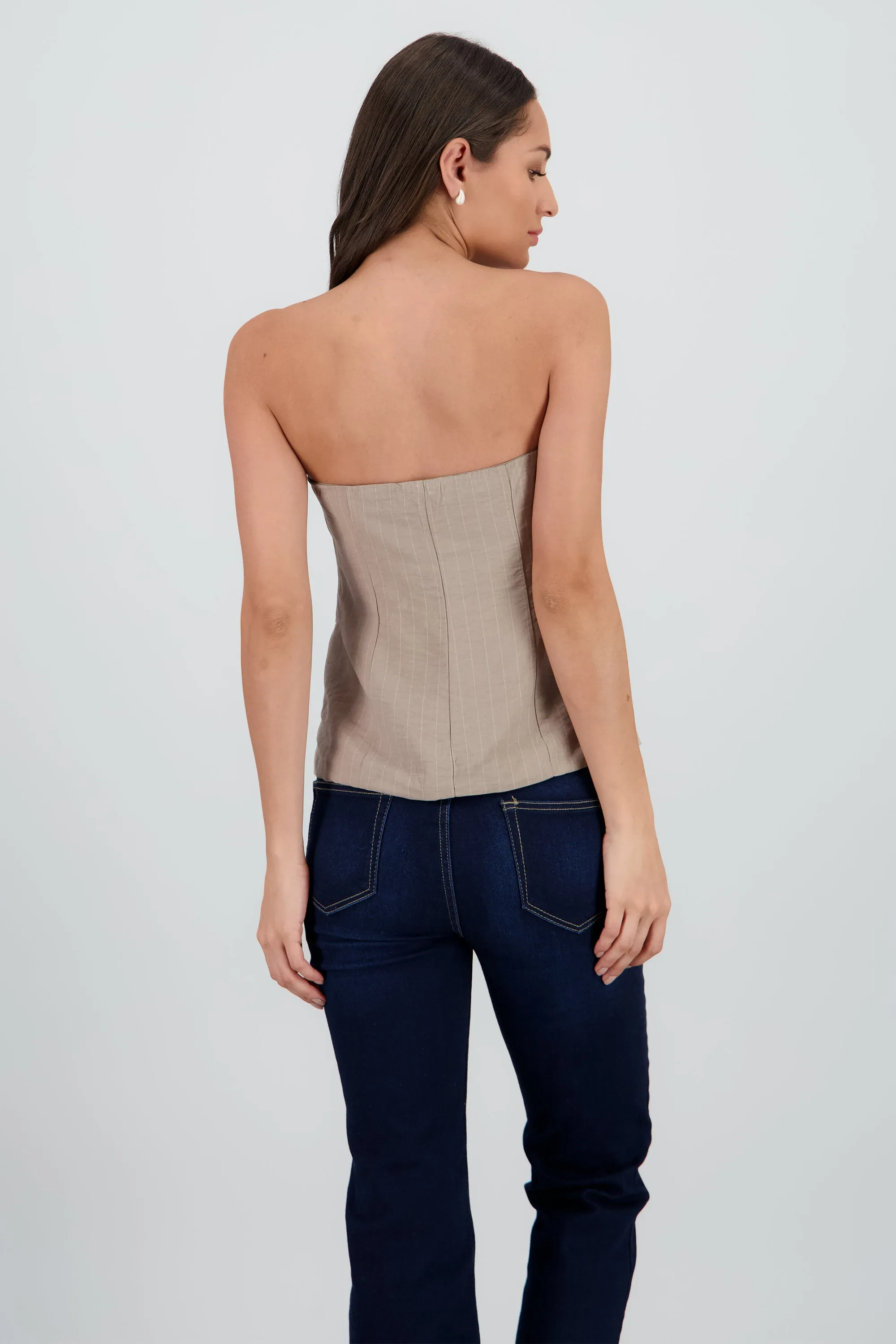 Top strapless rayas botones sold by Shasa product image thumbnail 4