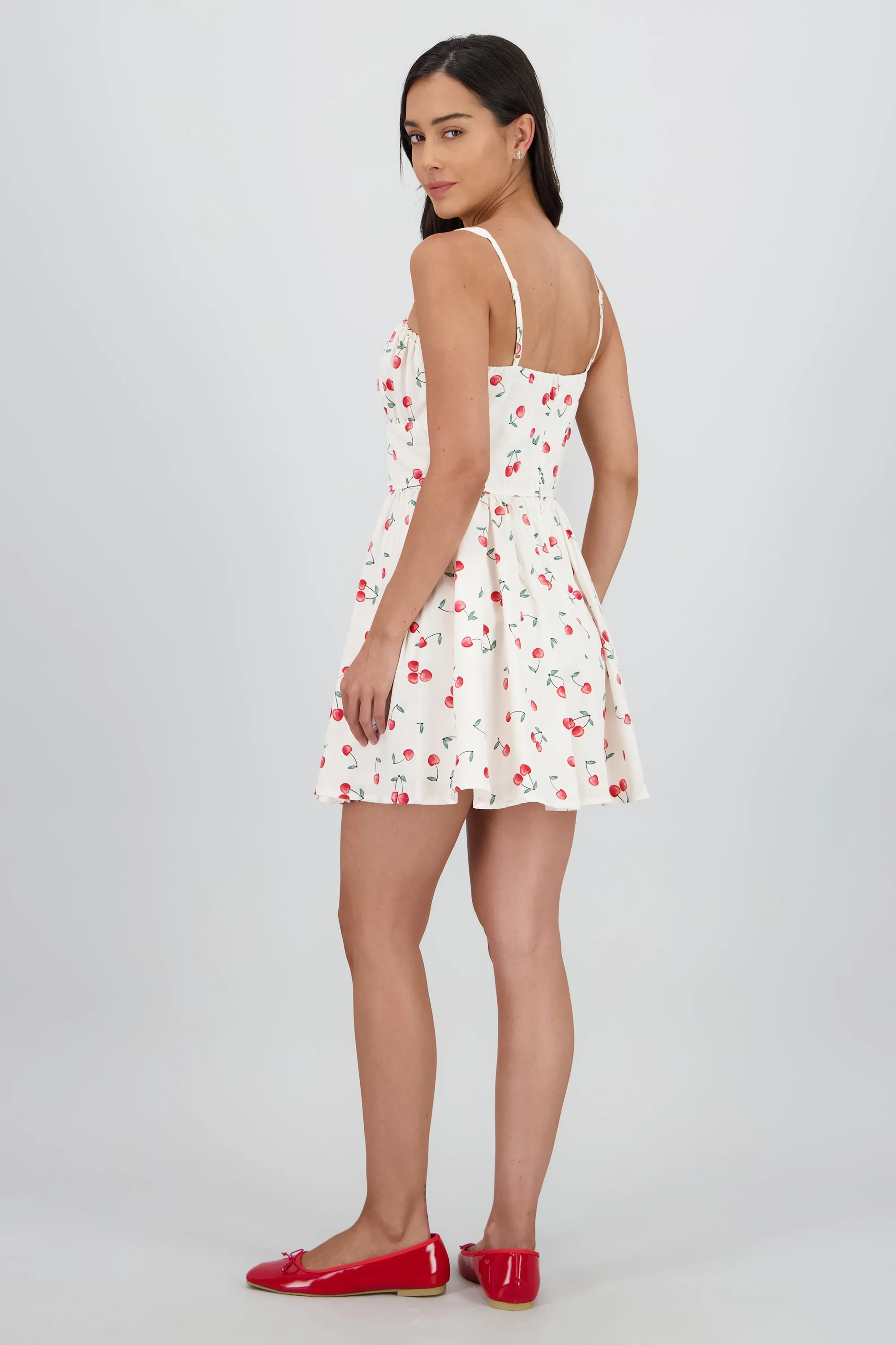 Vestido mini corset estampado cerezas sold by Shasa product image thumbnail 4