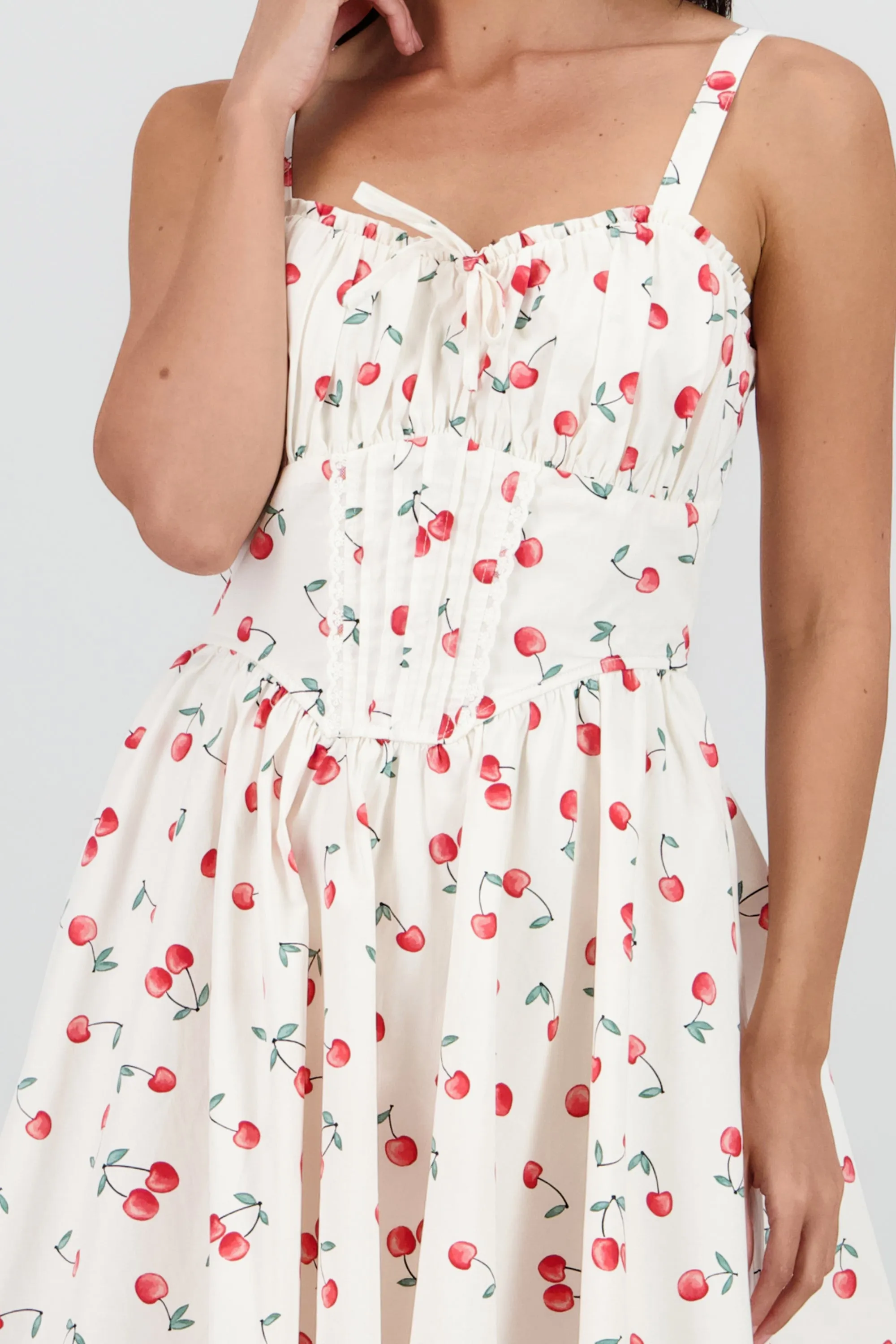 Vestido mini corset estampado cerezas sold by Shasa product image thumbnail 5