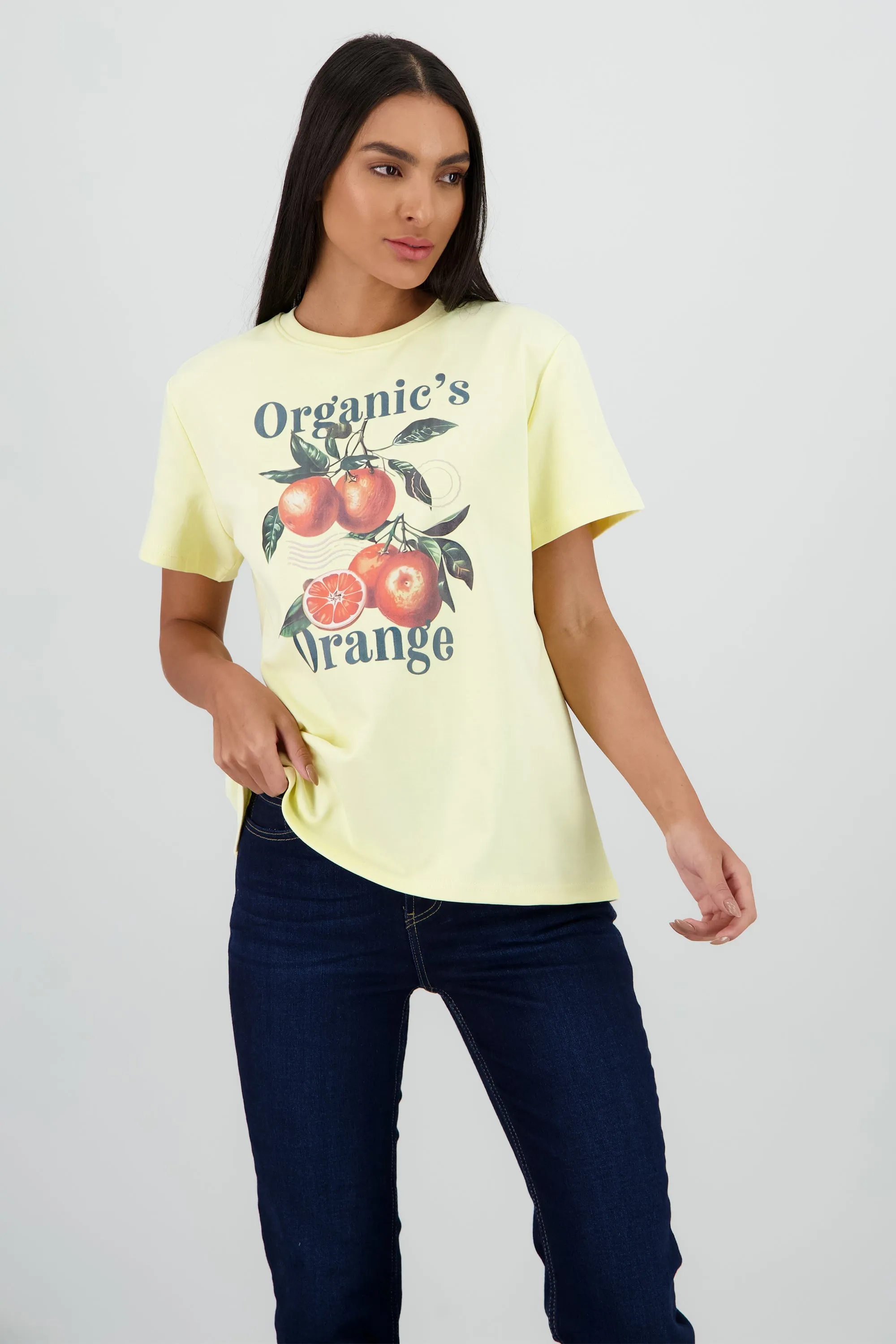 Playera manga corta oversize estampado naranjas sold by Shasa