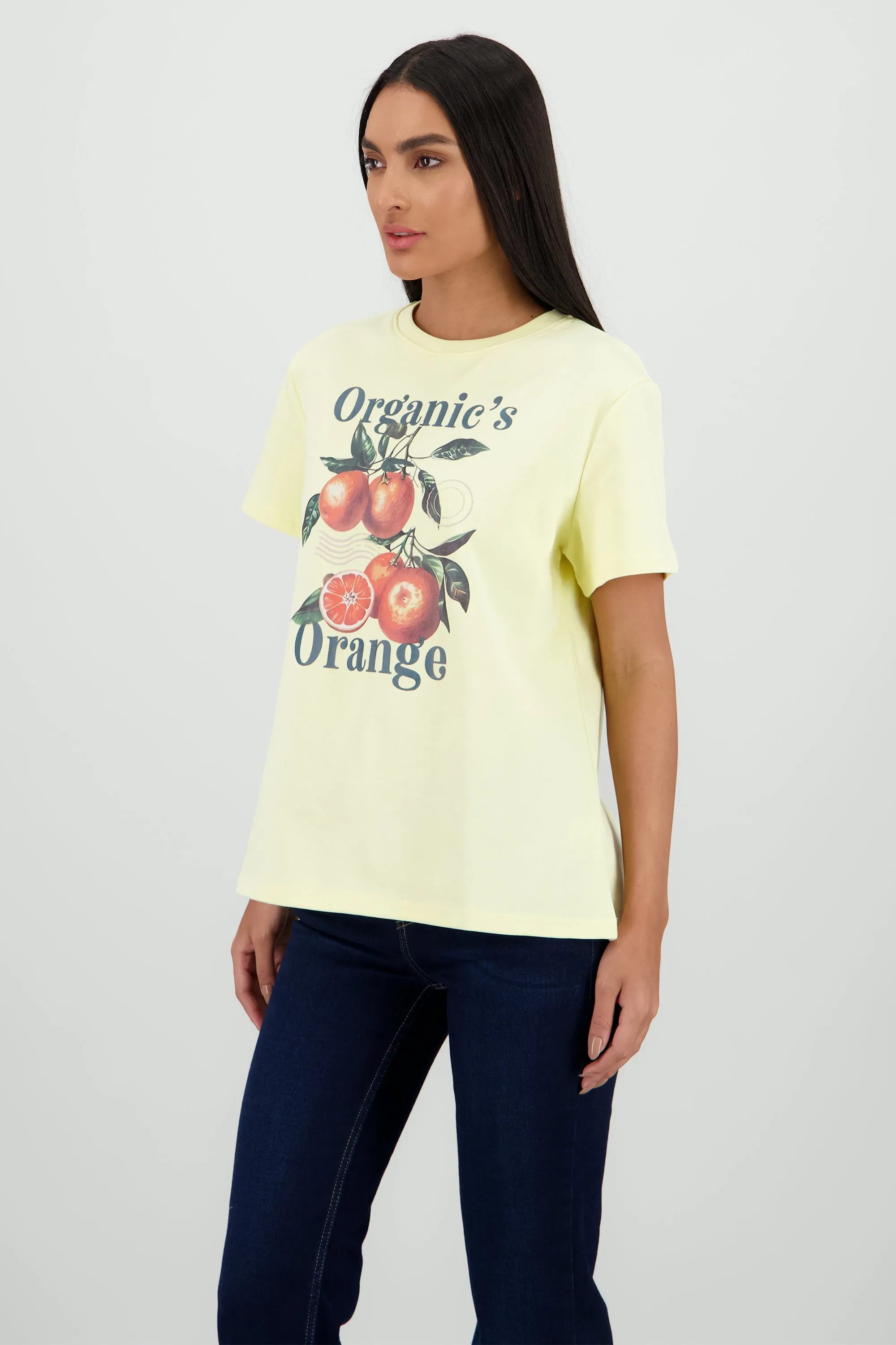 Playera manga corta oversize estampado naranjas sold by Shasa product image thumbnail 3