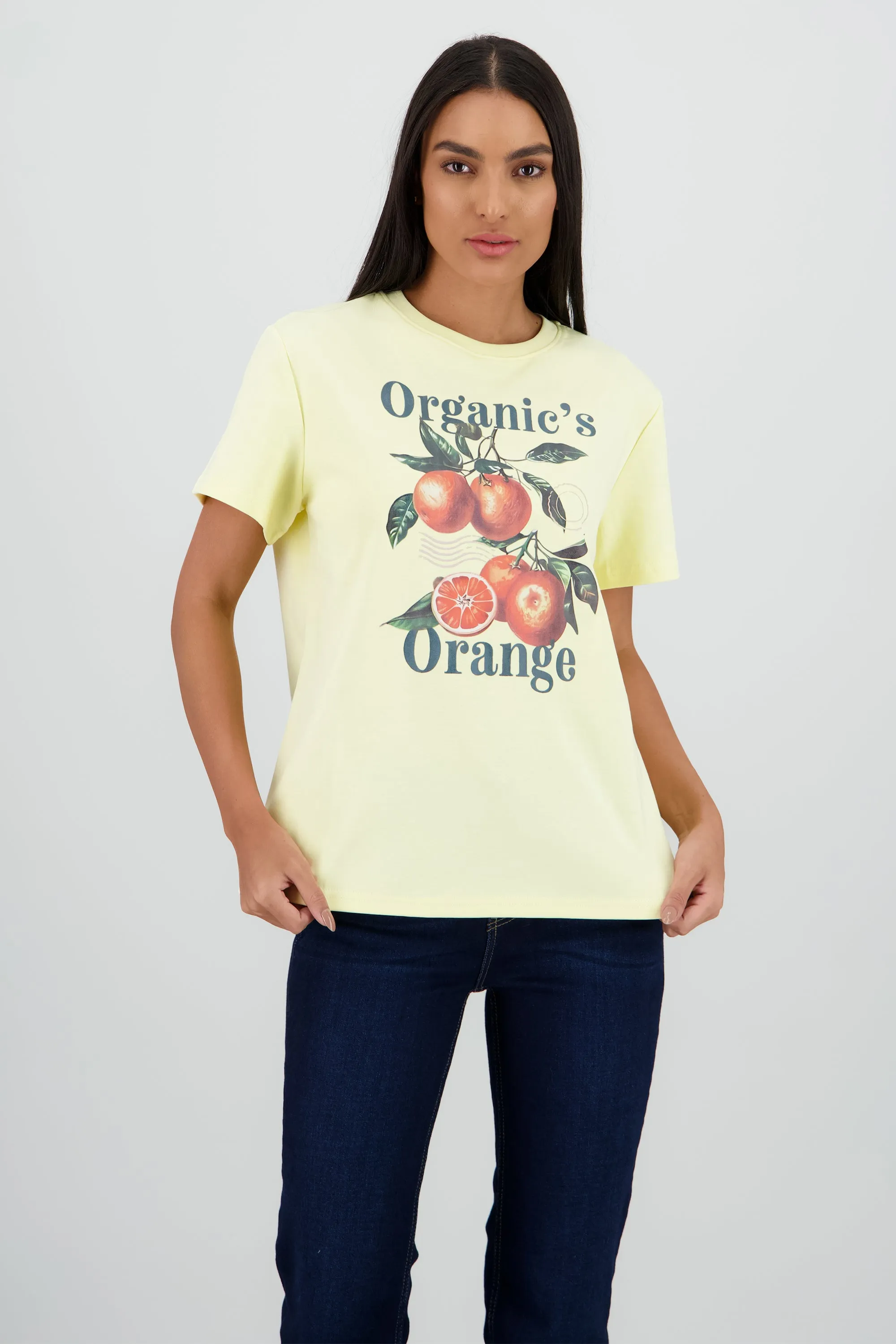 Playera manga corta oversize estampado naranjas sold by Shasa product image thumbnail 2