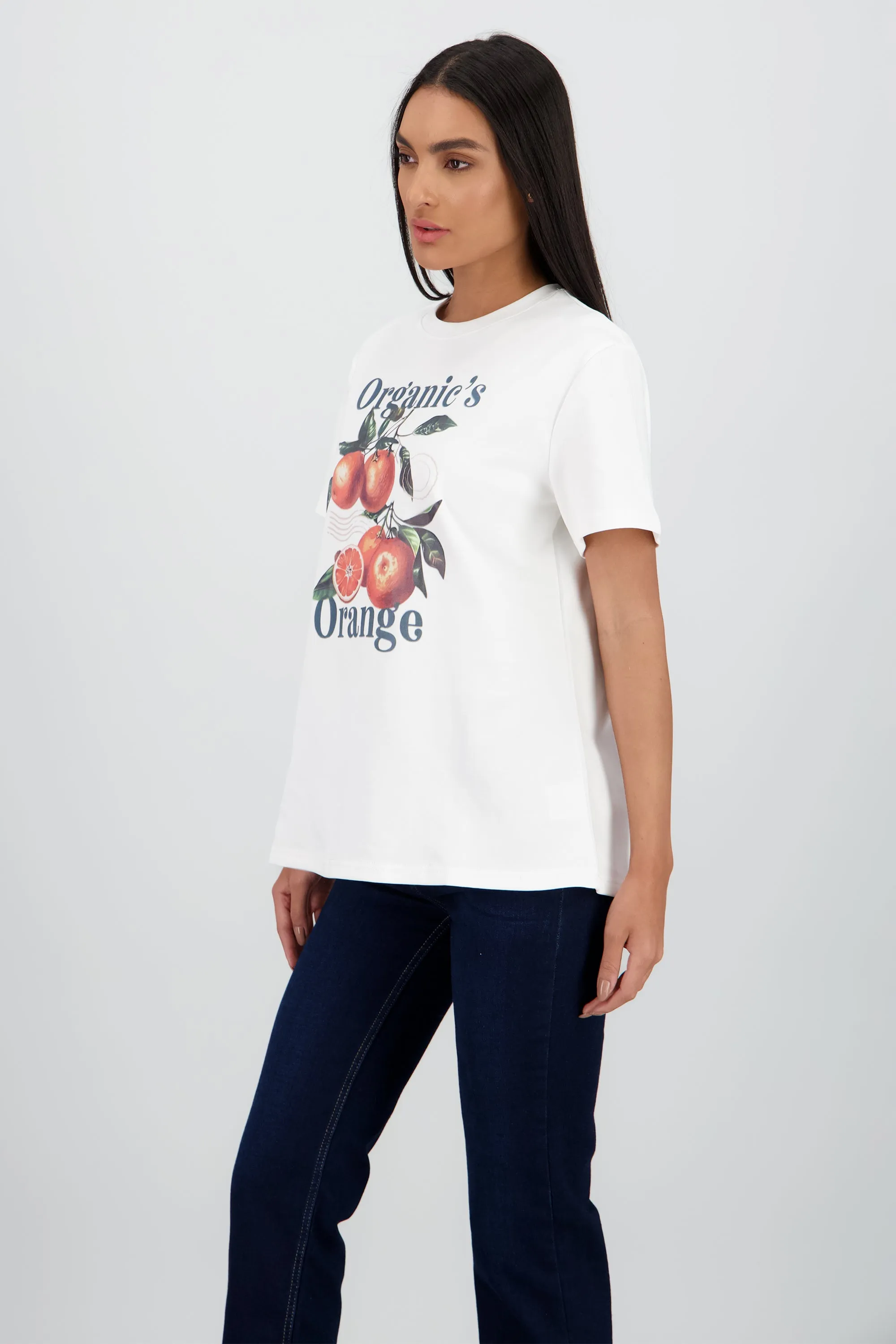 Playera manga corta oversize estampado naranjas sold by Shasa product image thumbnail 3