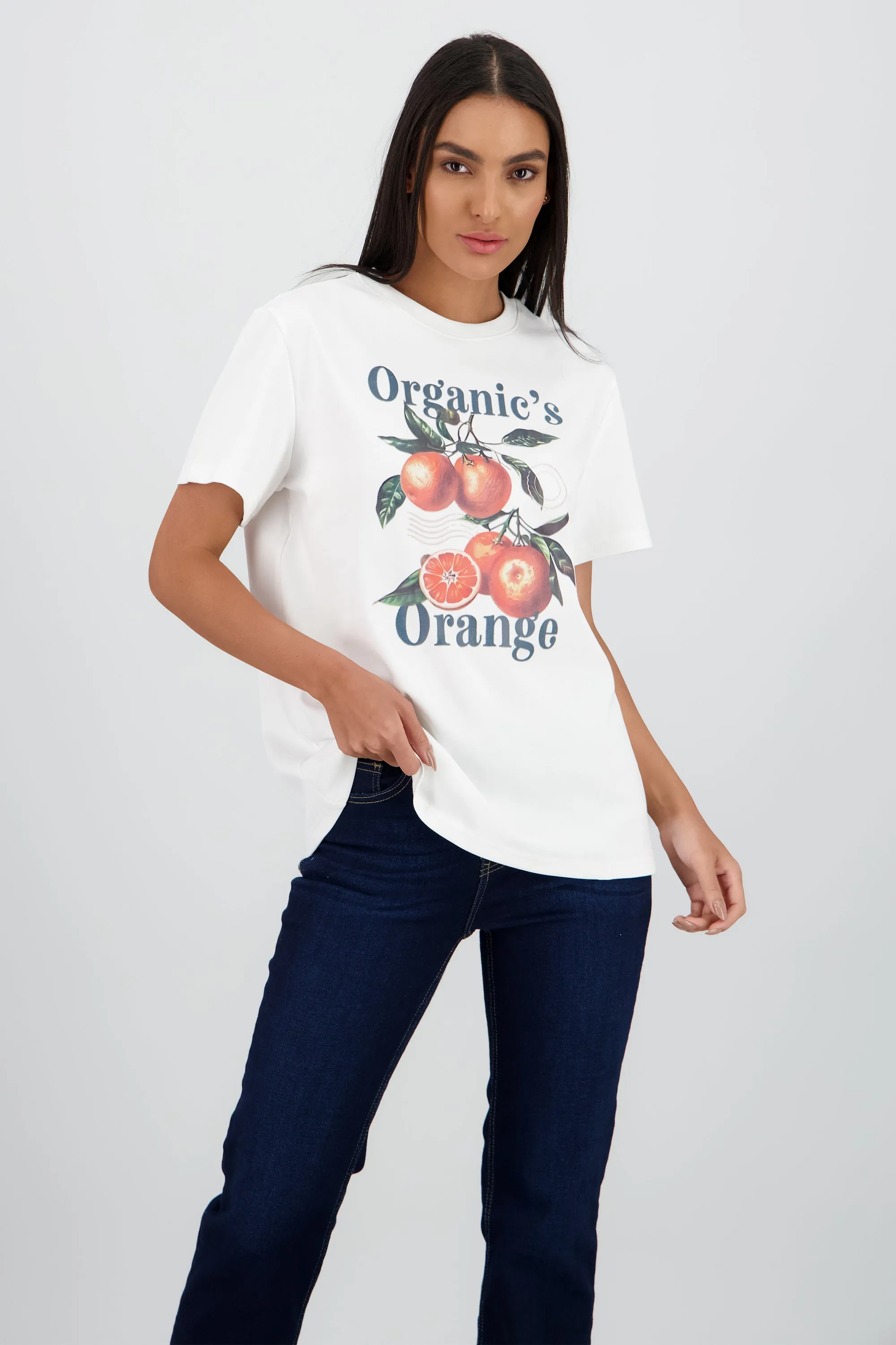 Playera manga corta oversize estampado naranjas sold by Shasa product image thumbnail 2