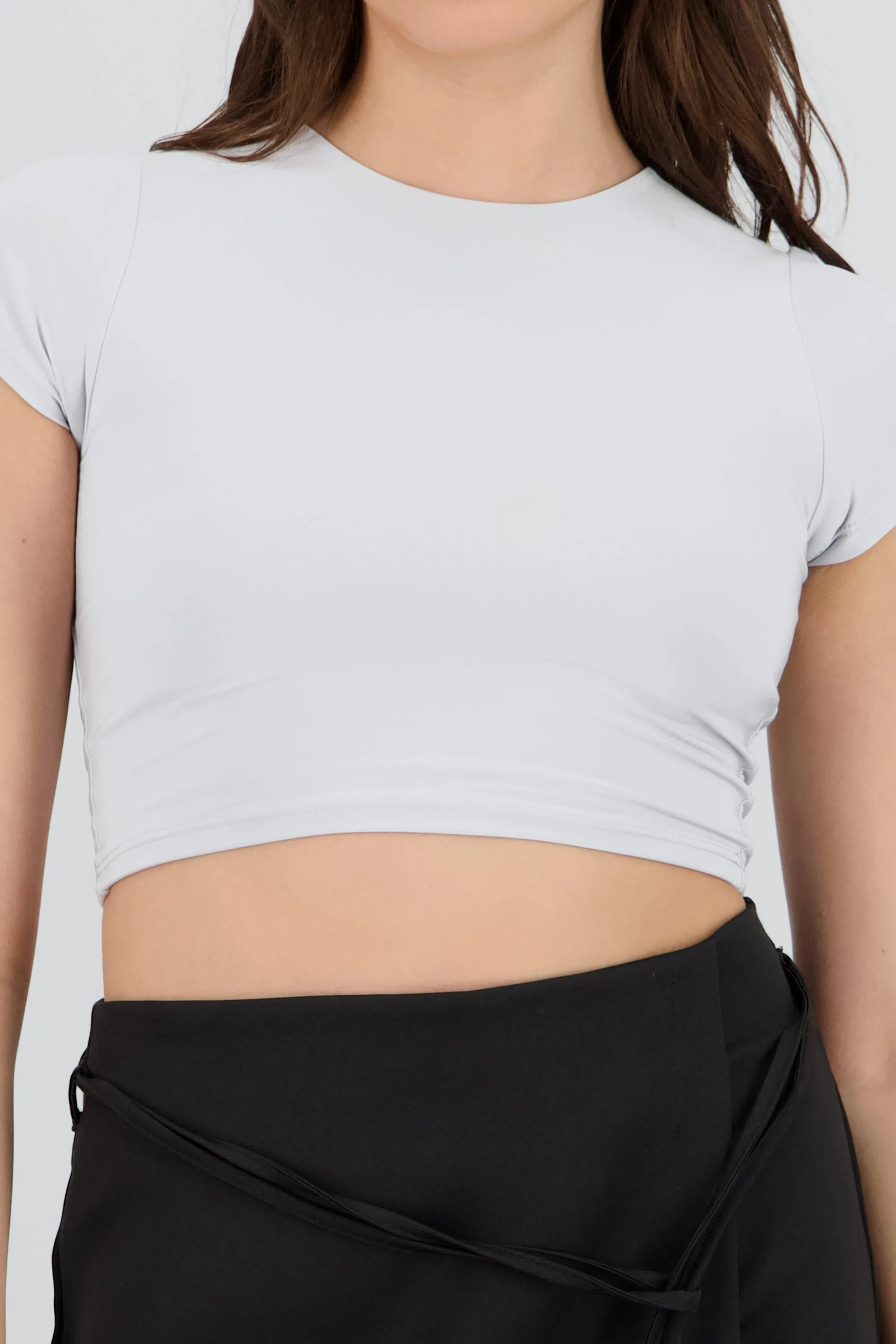 Top crop doble tela manga corta sold by Shasa product image thumbnail 5