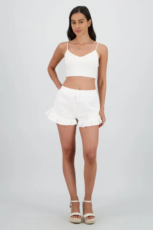 Short olanes en ruedo sold by Shasa