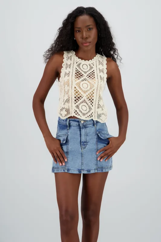 Blusa tejida tipo Ccrochet sold by Shasa
