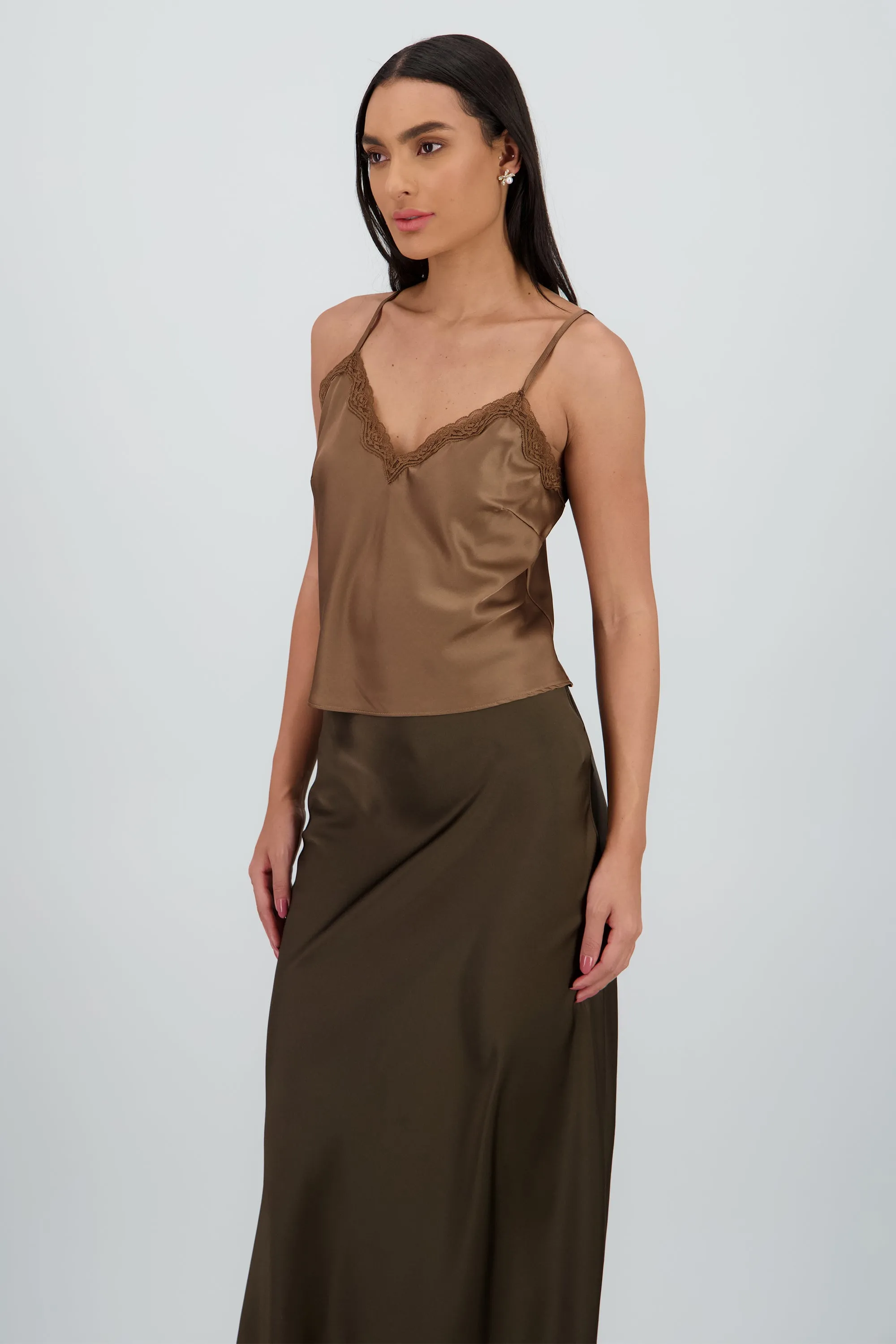 Blusa tirantes santin con detalle en encaje sold by Shasa product image thumbnail 3