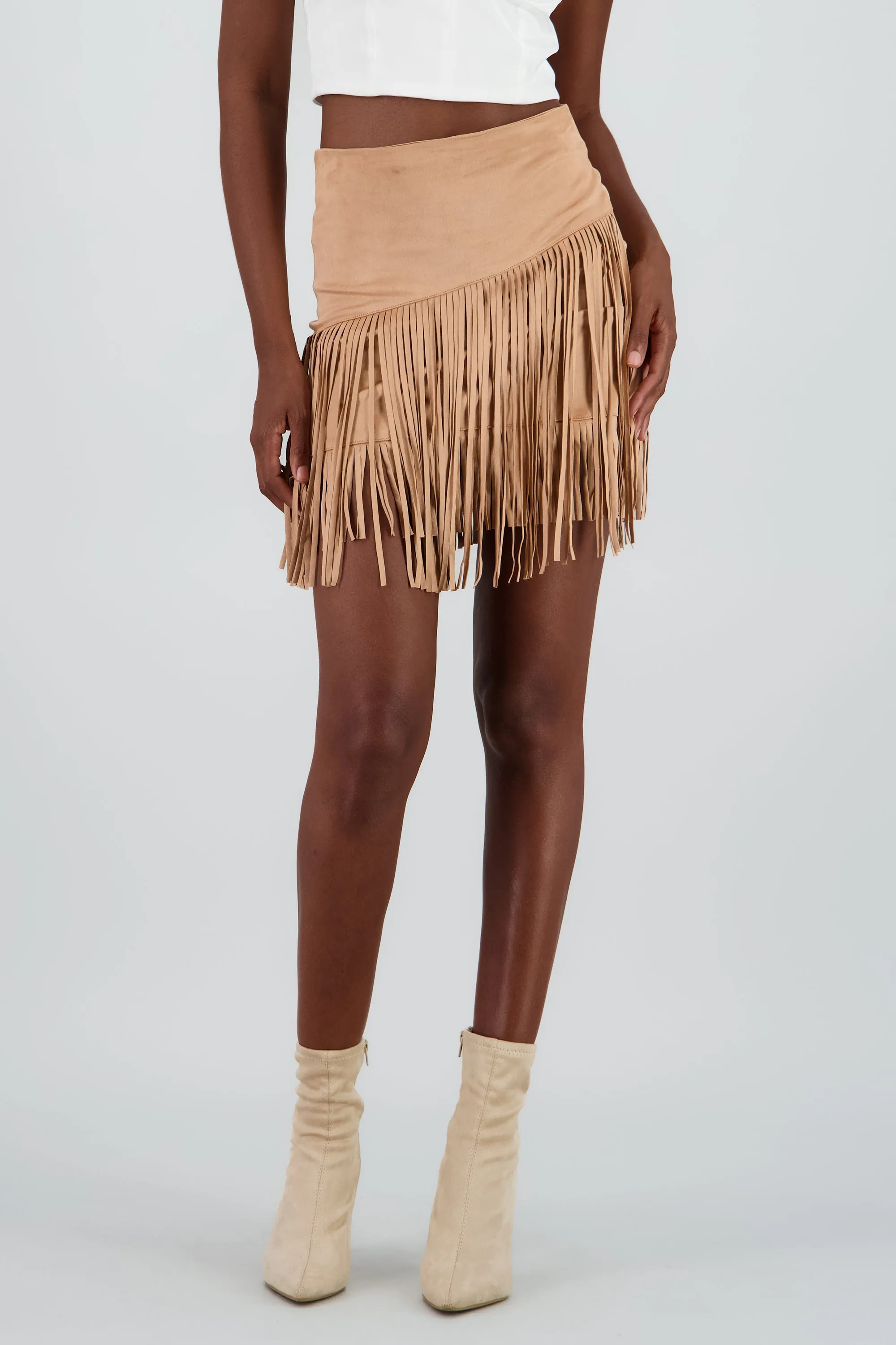 Falda tipo suede con flecos sold by Shasa product image thumbnail 2