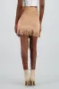 Falda tipo suede con flecos sold by Shasa