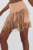 Falda tipo suede con flecos sold by Shasa