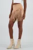 Falda tipo suede con flecos sold by Shasa