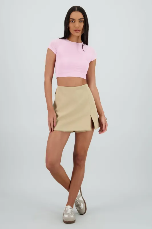 Falda short lisa mini sold by Shasa