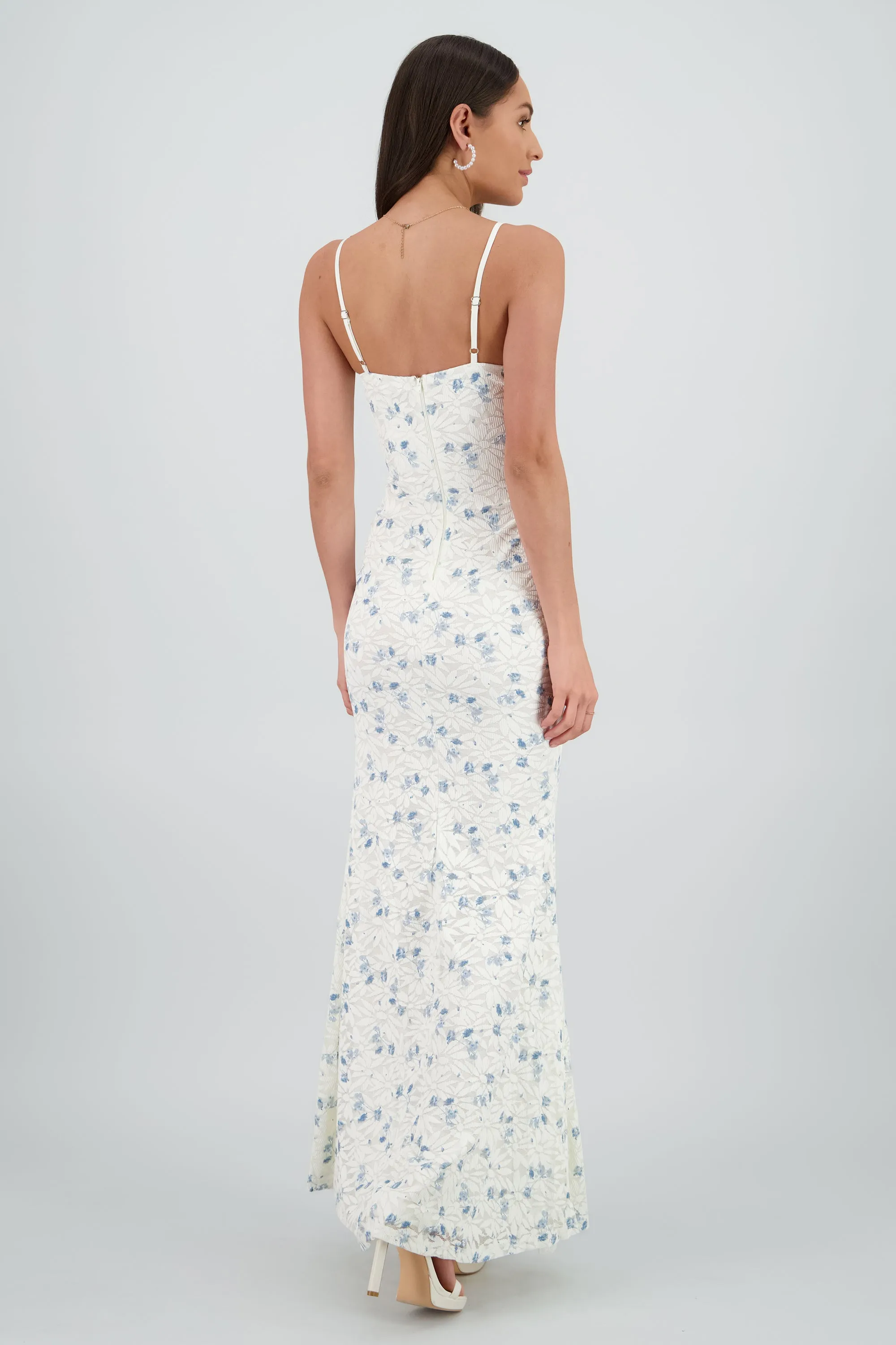 Vestido maxi de encaje con flores y varillas sold by Shasa product image thumbnail 4