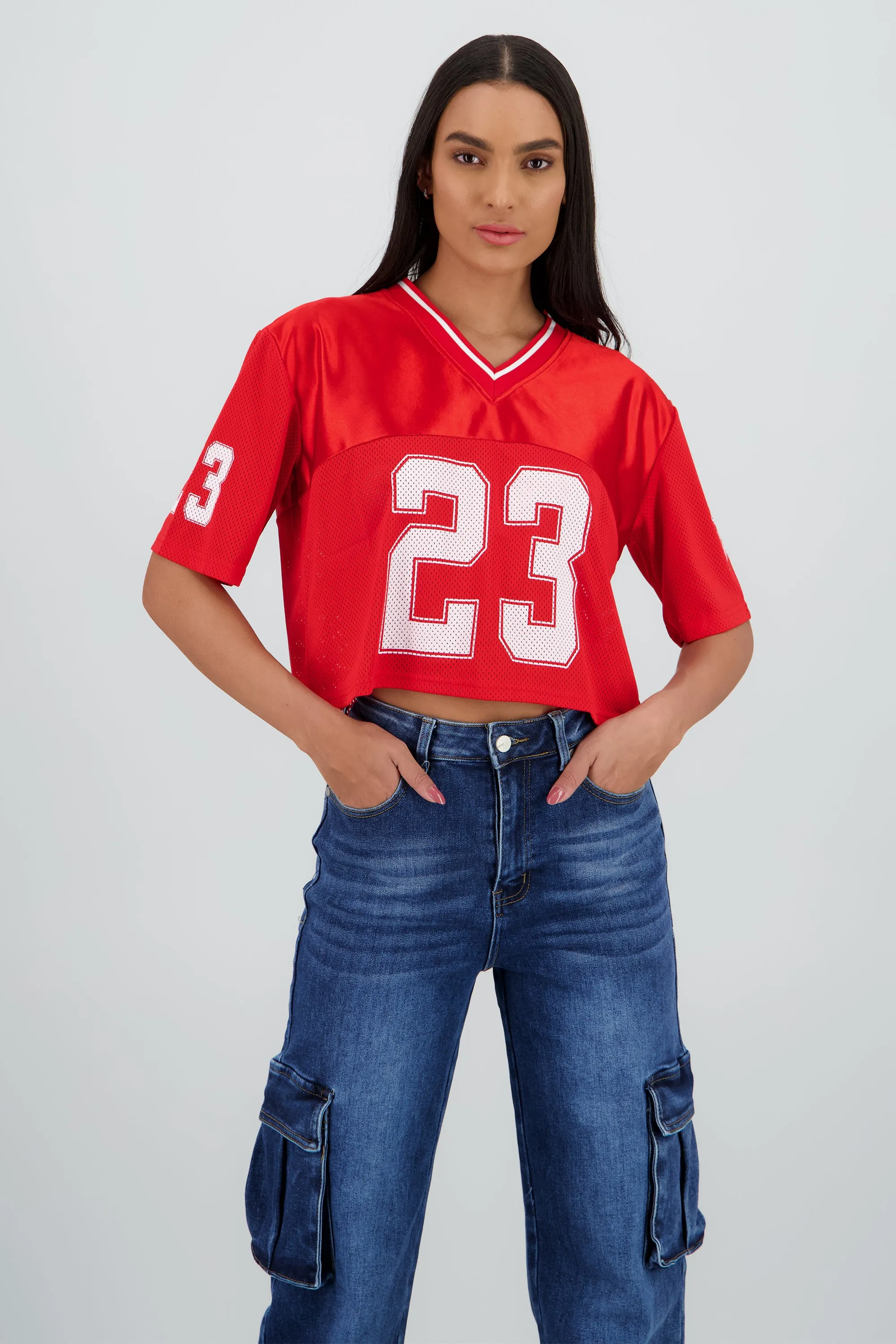 Top tipo jersey deportiva crop sold by Shasa