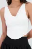 Top escote drapeado sin mangas sold by Shasa