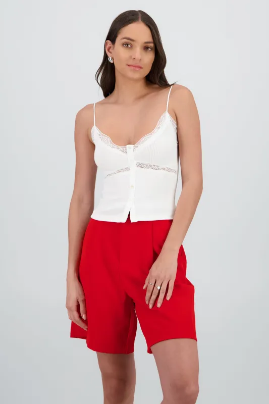 Top tirantes detalle encaje botones sold by Shasa