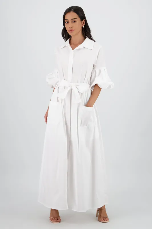 Vestido maxi camisa liso sold by Shasa
