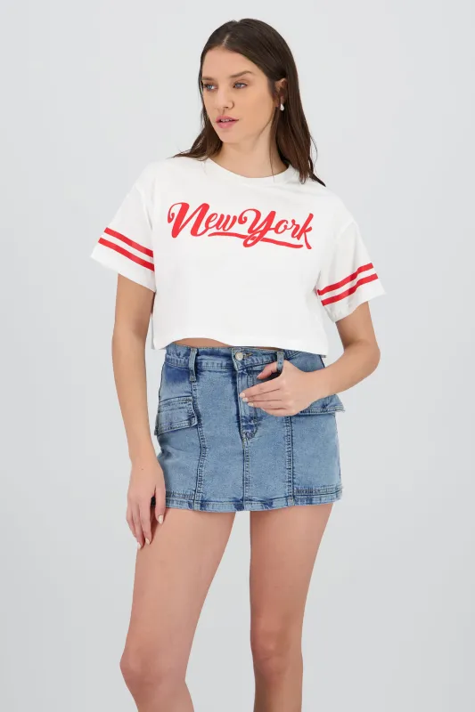Playera crop new york sold by Shasa