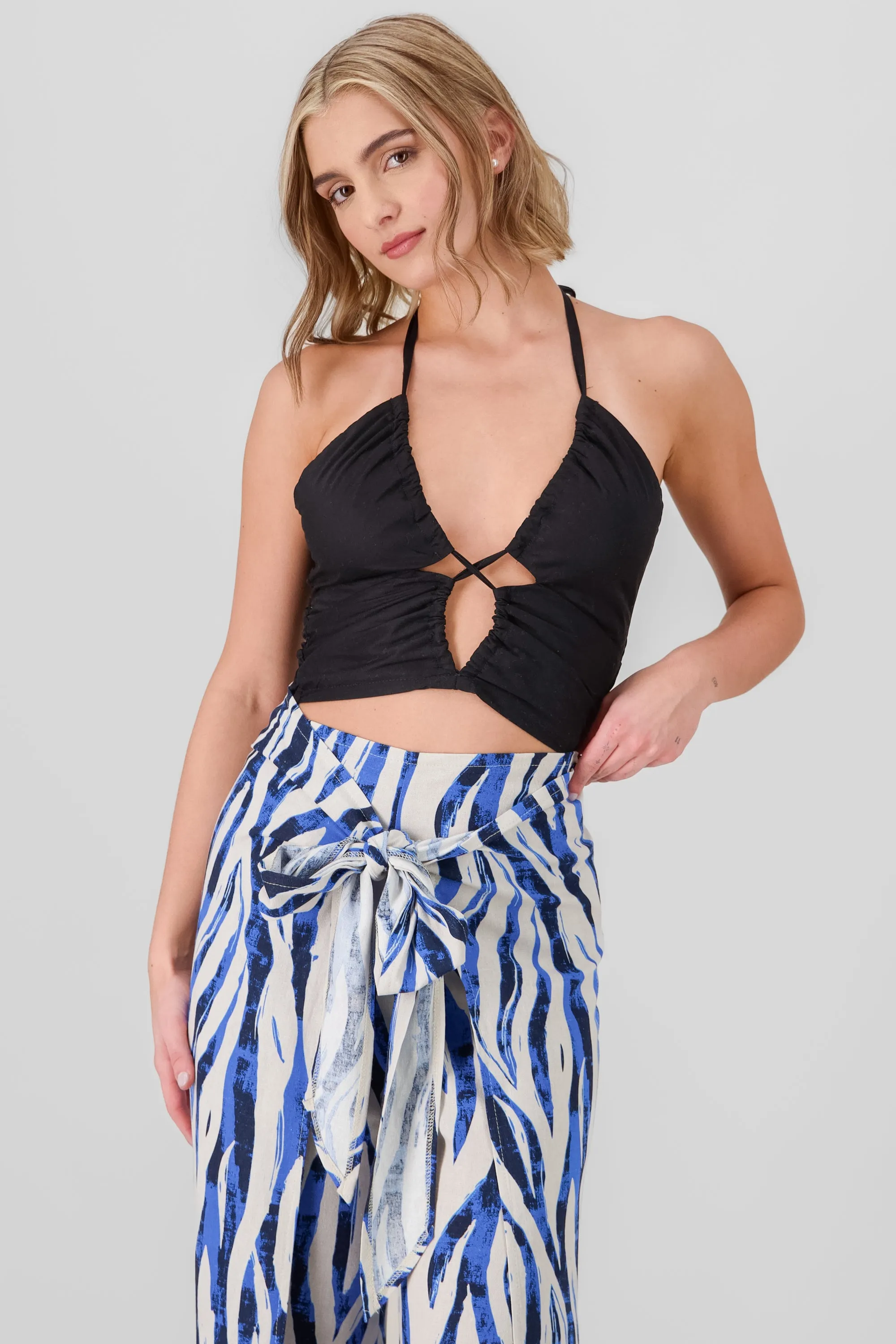 Top cutout halter sold by Shasa