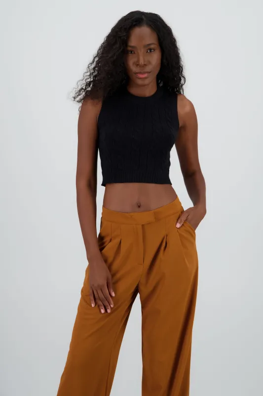 Top tejido corto sin mangas made by Shasa