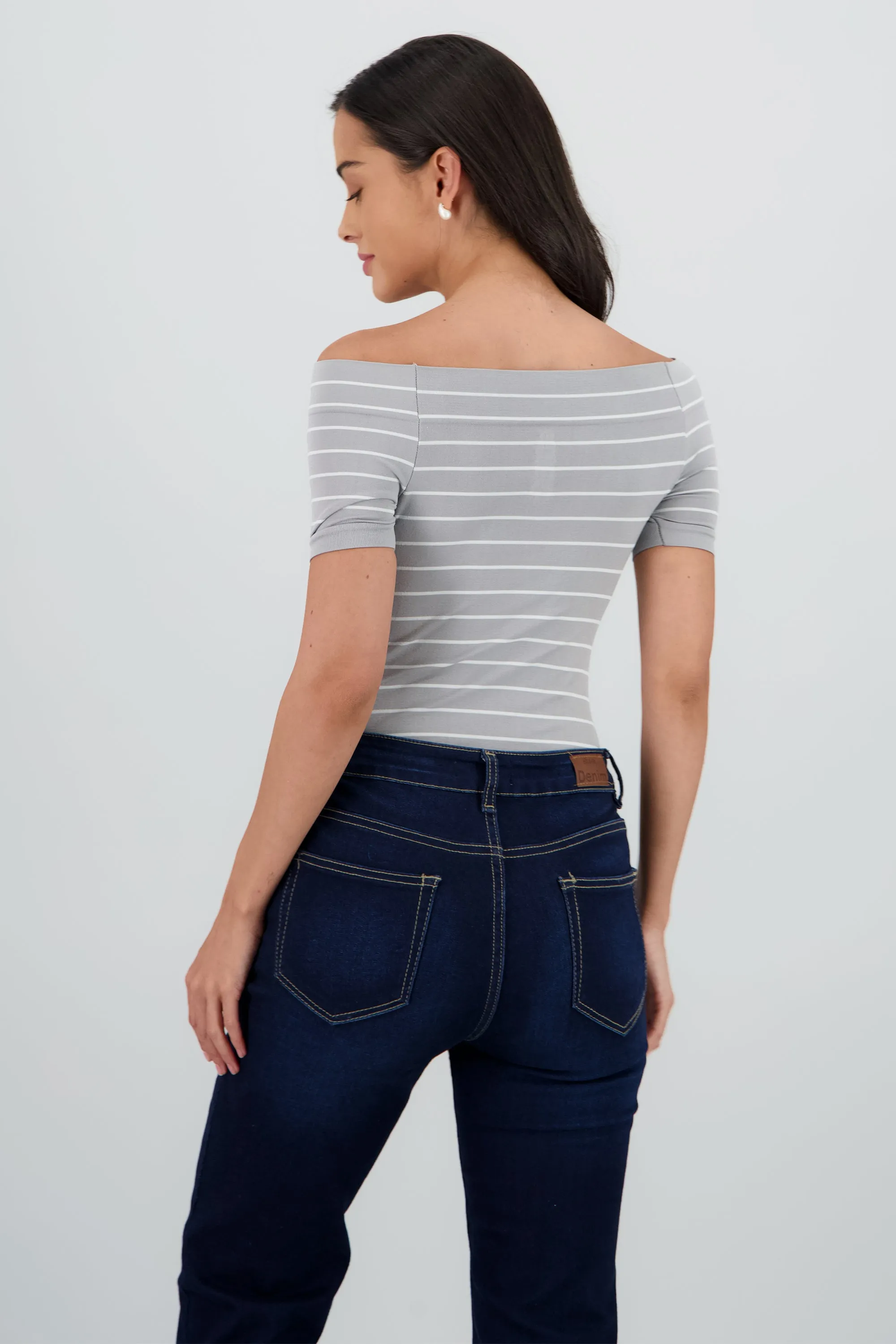 Bodysuit rayas hombro descubierto sold by Shasa product image thumbnail 4