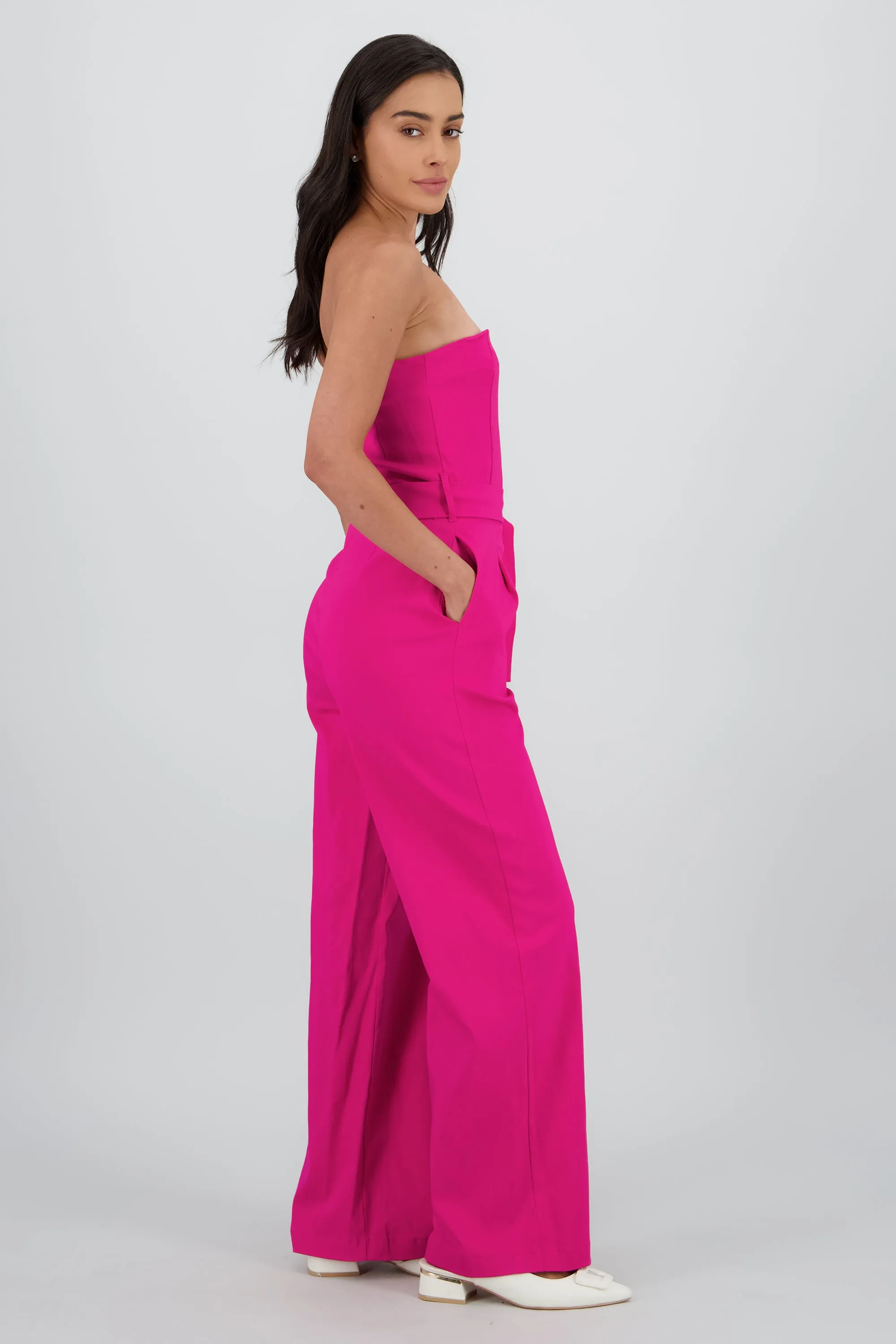Jumpsuit strapless detalle cinturon sold by Shasa product image thumbnail 3