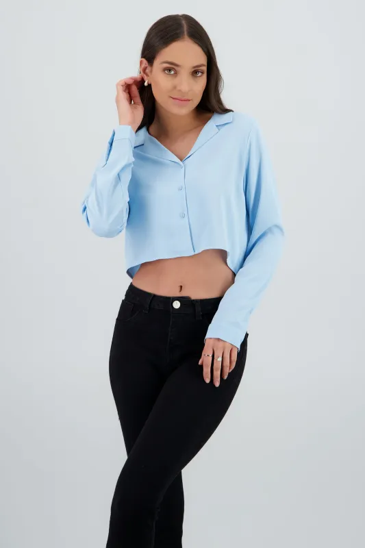 Camisa Lisa Manga Larga sold by Shasa