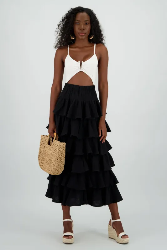 Falda maxi olanes ligera sold by Shasa