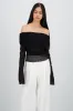 Top off shoulder mesh plisado Hypsters sold by Shasa