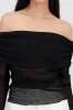 Top off shoulder mesh plisado Hypsters sold by Shasa