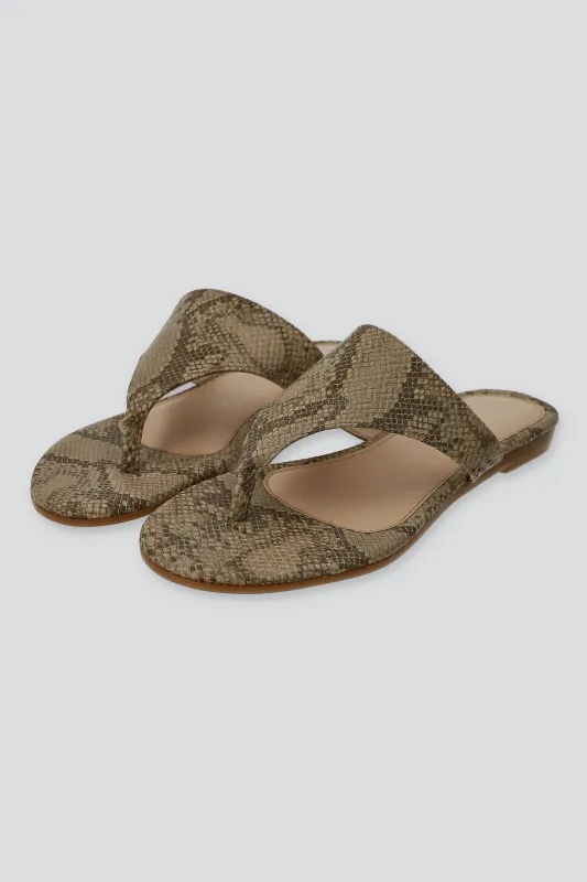 Sandalia pata de gallo serpiente sold by Shasa