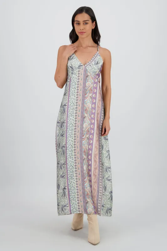 Vestido midi escote v tirantes sold by Shasa
