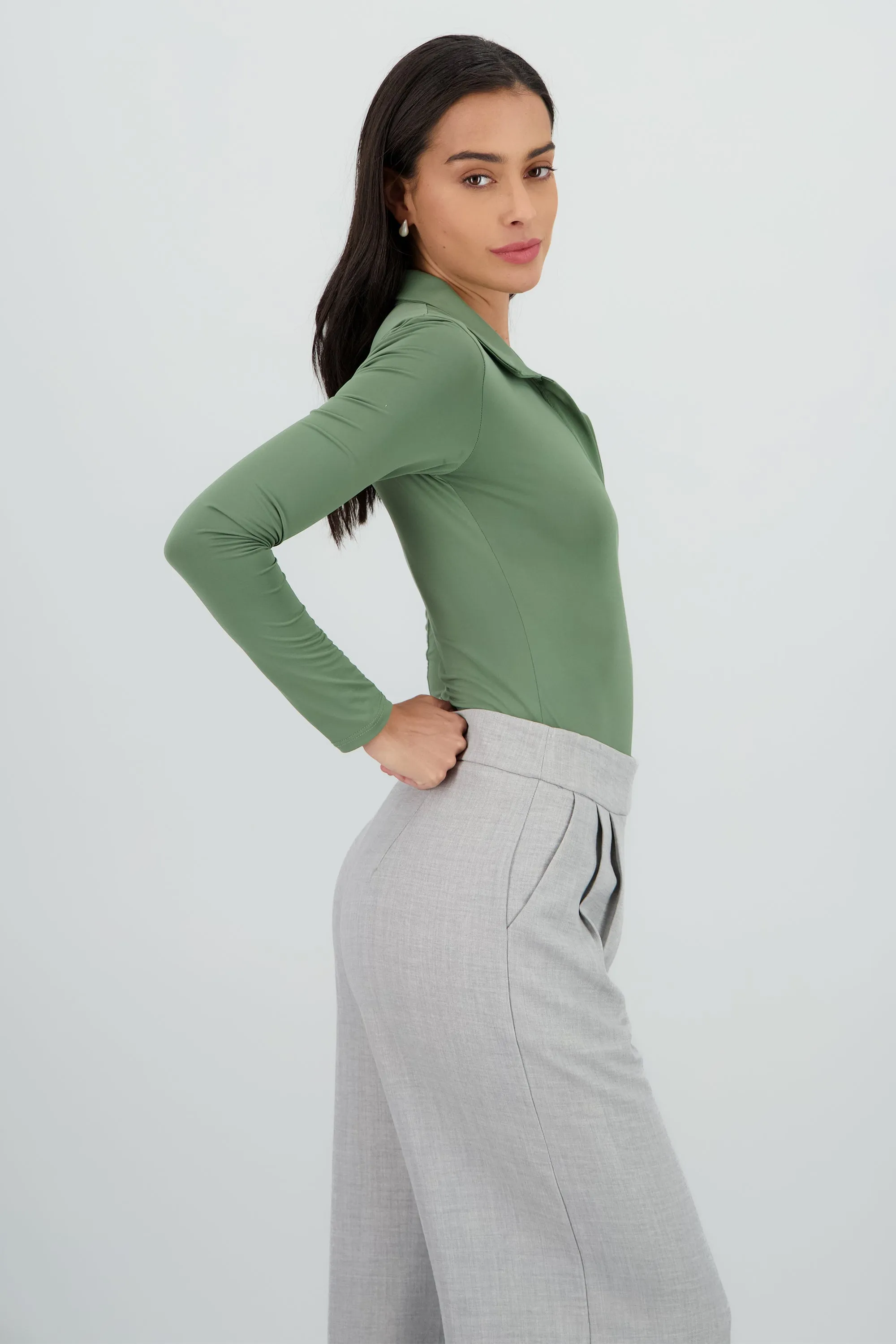 Body manga larga cuello polo sold by Shasa product image thumbnail 3