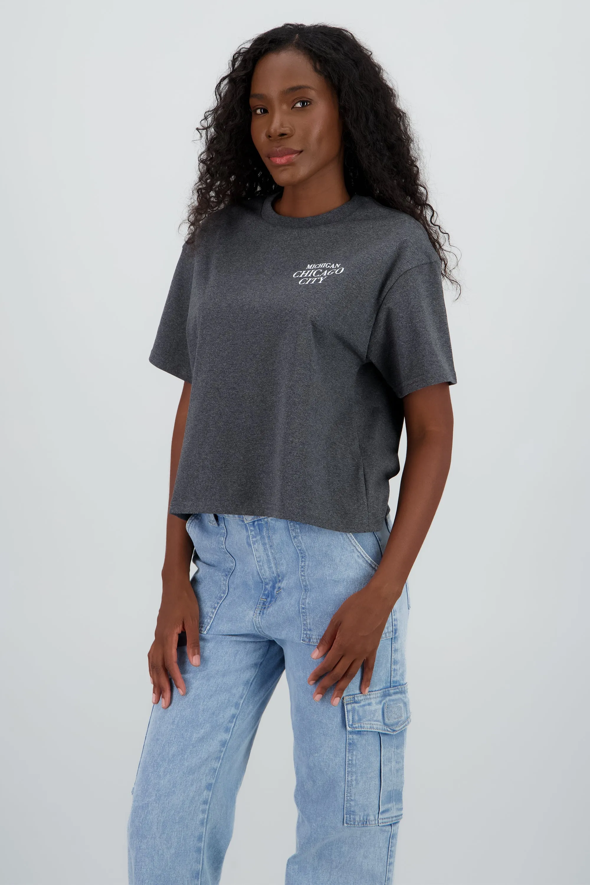 Playera manga corta oversize detalle estampado sold by Shasa product image thumbnail 3