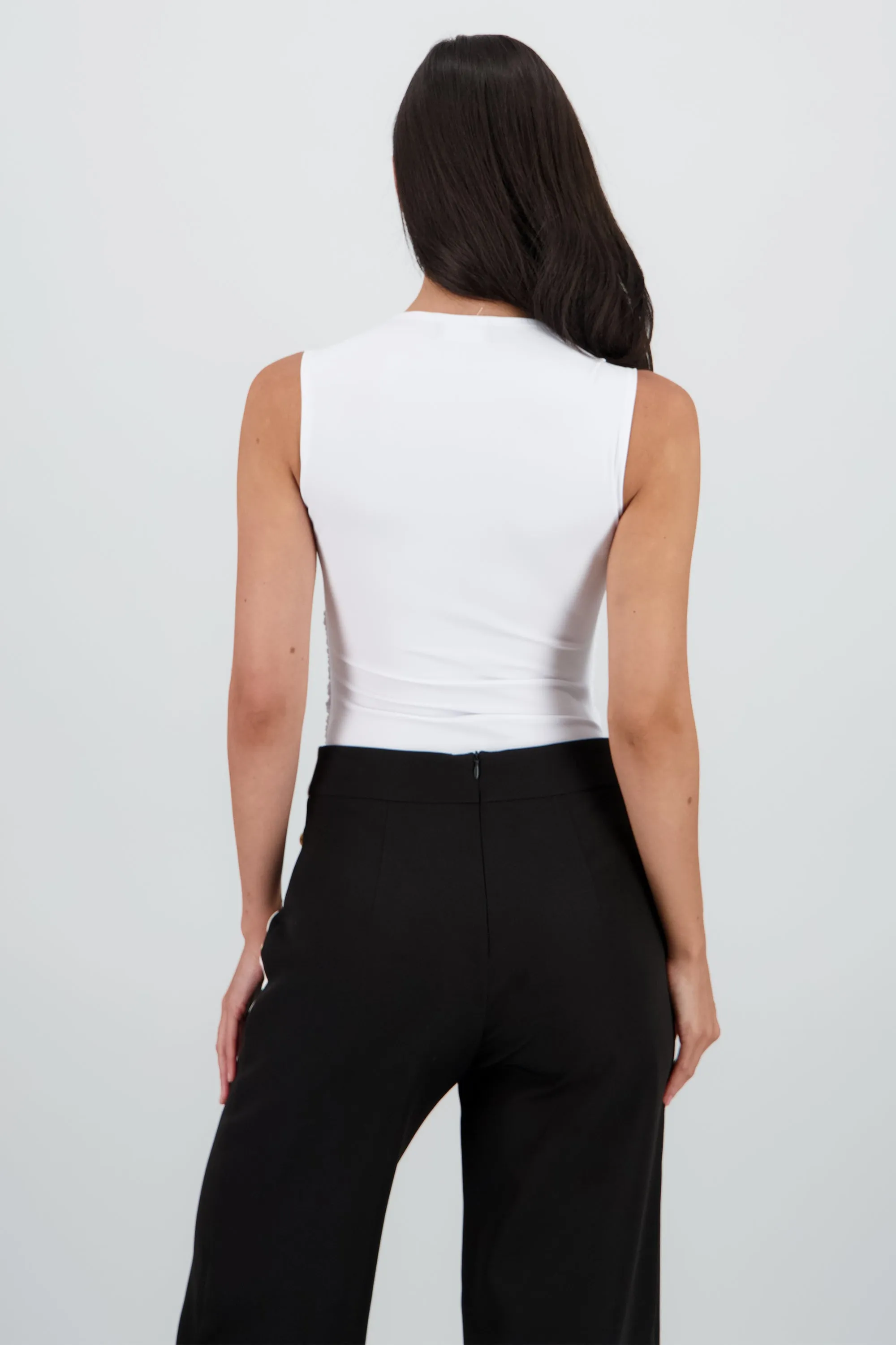 Bodysuit cuello cuadrado sin mangas det drapeado sold by Shasa product image thumbnail 3