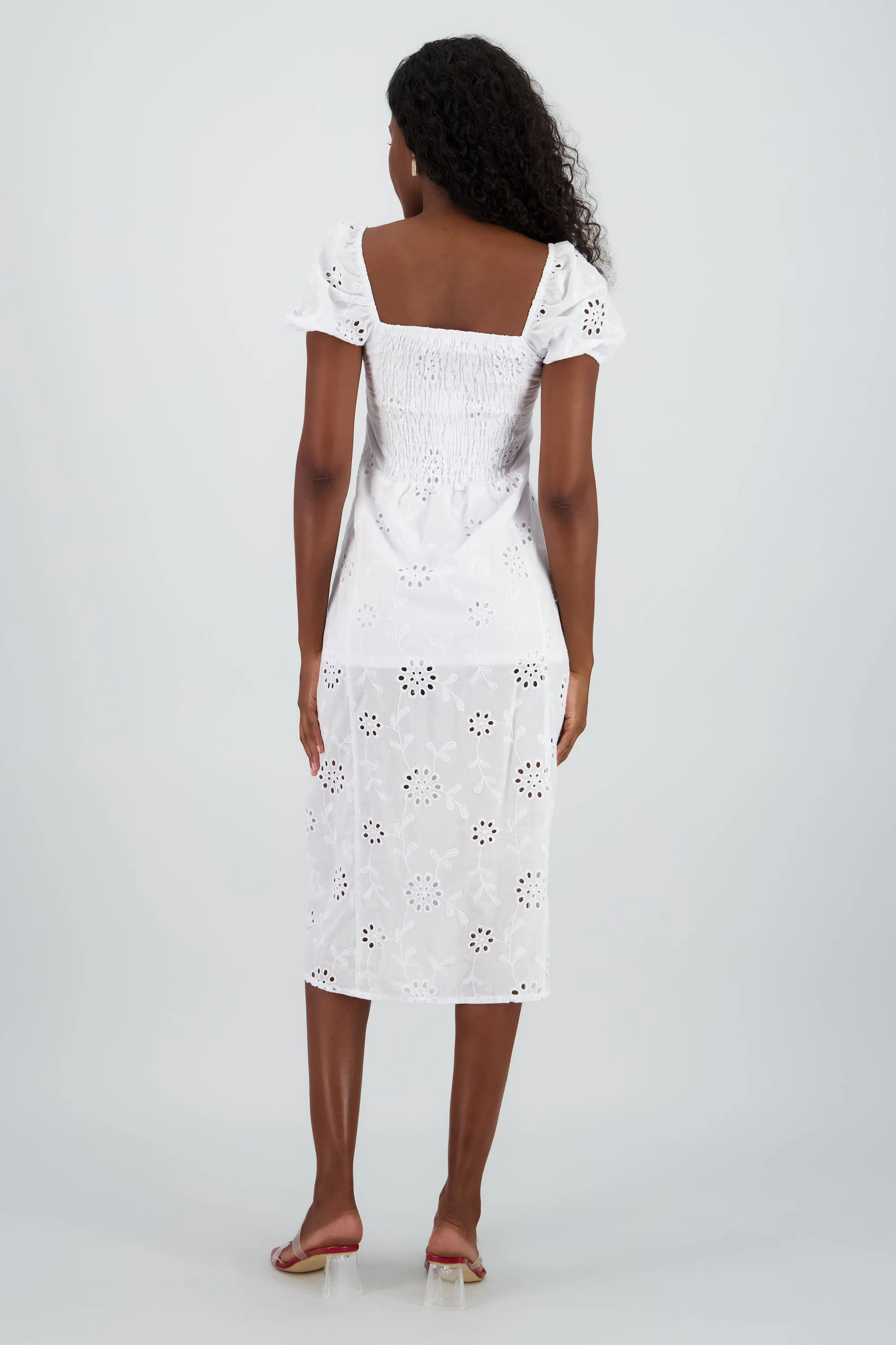 Vestido midi manga abullonada textura sold by Shasa product image thumbnail 4