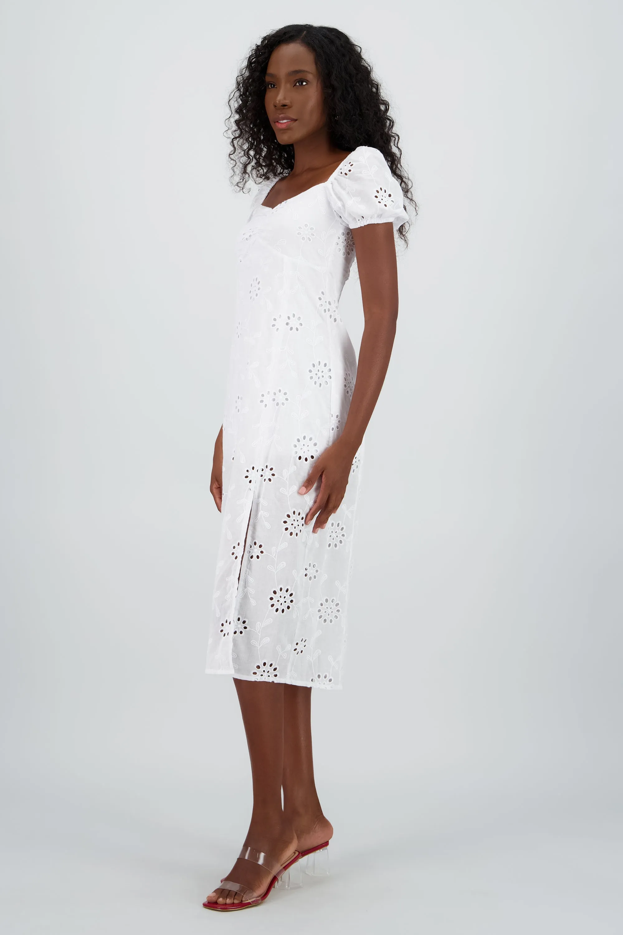 Vestido midi manga abullonada textura sold by Shasa product image thumbnail 3