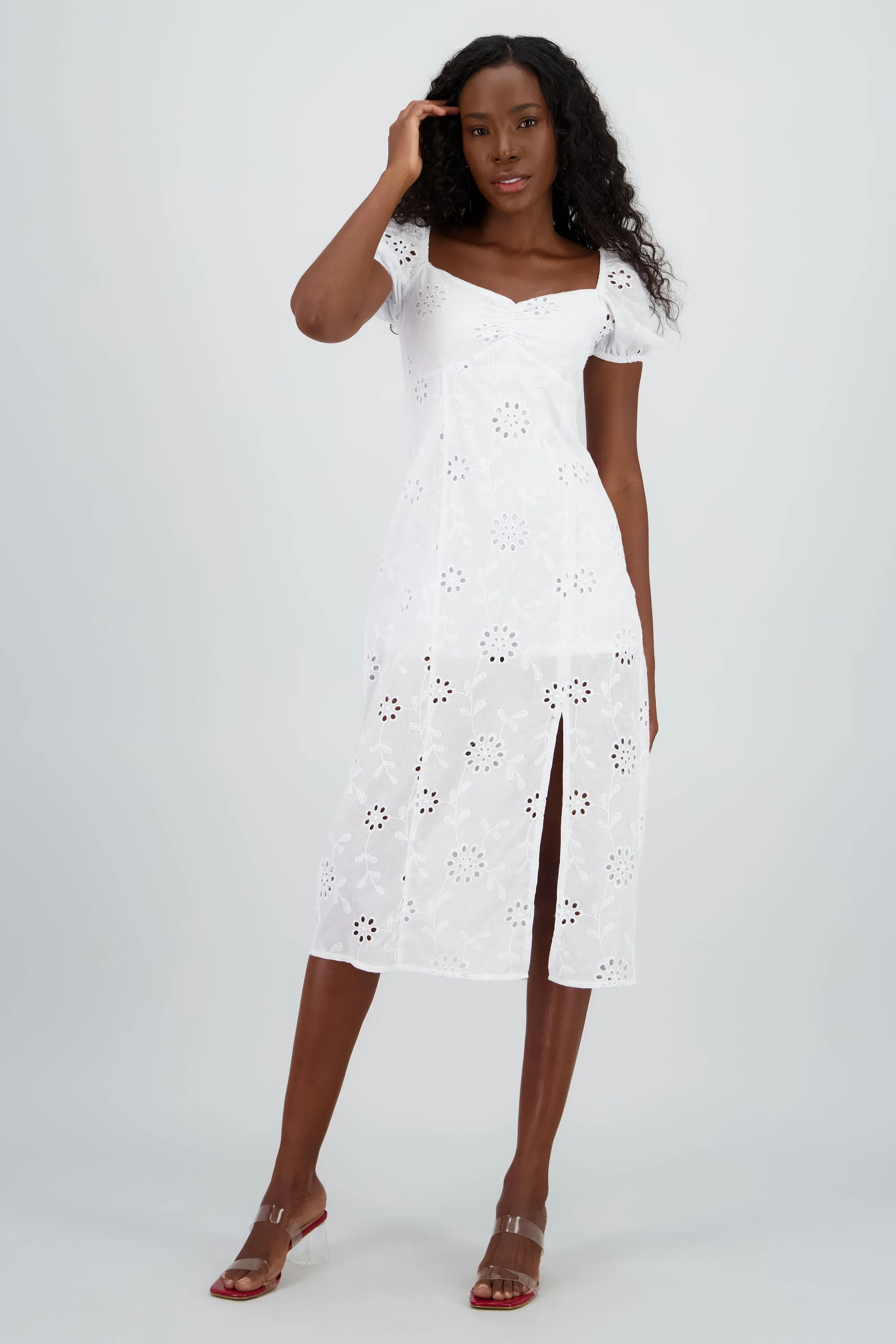 Vestido midi manga abullonada textura sold by Shasa product image thumbnail 2