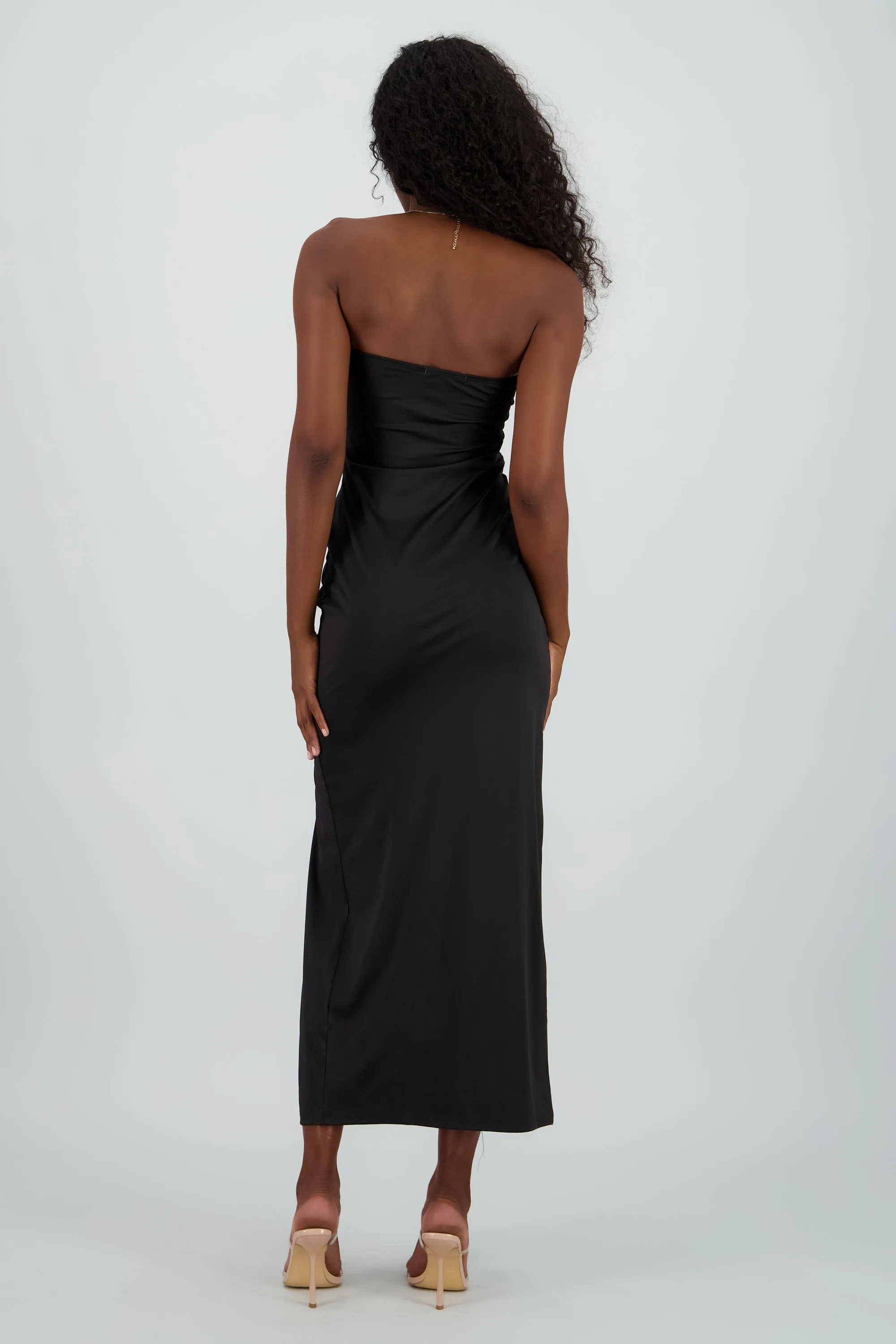 Vestido midi detalle strapless drapeado sold by Shasa product image thumbnail 4