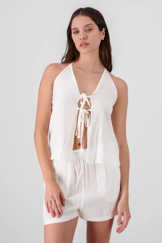 Blusa halter nudos sold by Shasa