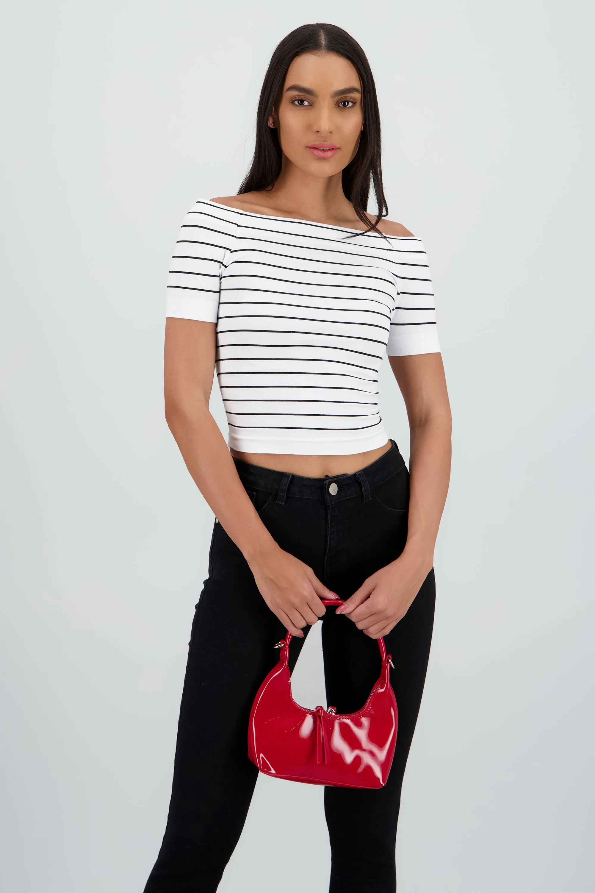 Top rayas off shoulder sold by Shasa product image thumbnail 2