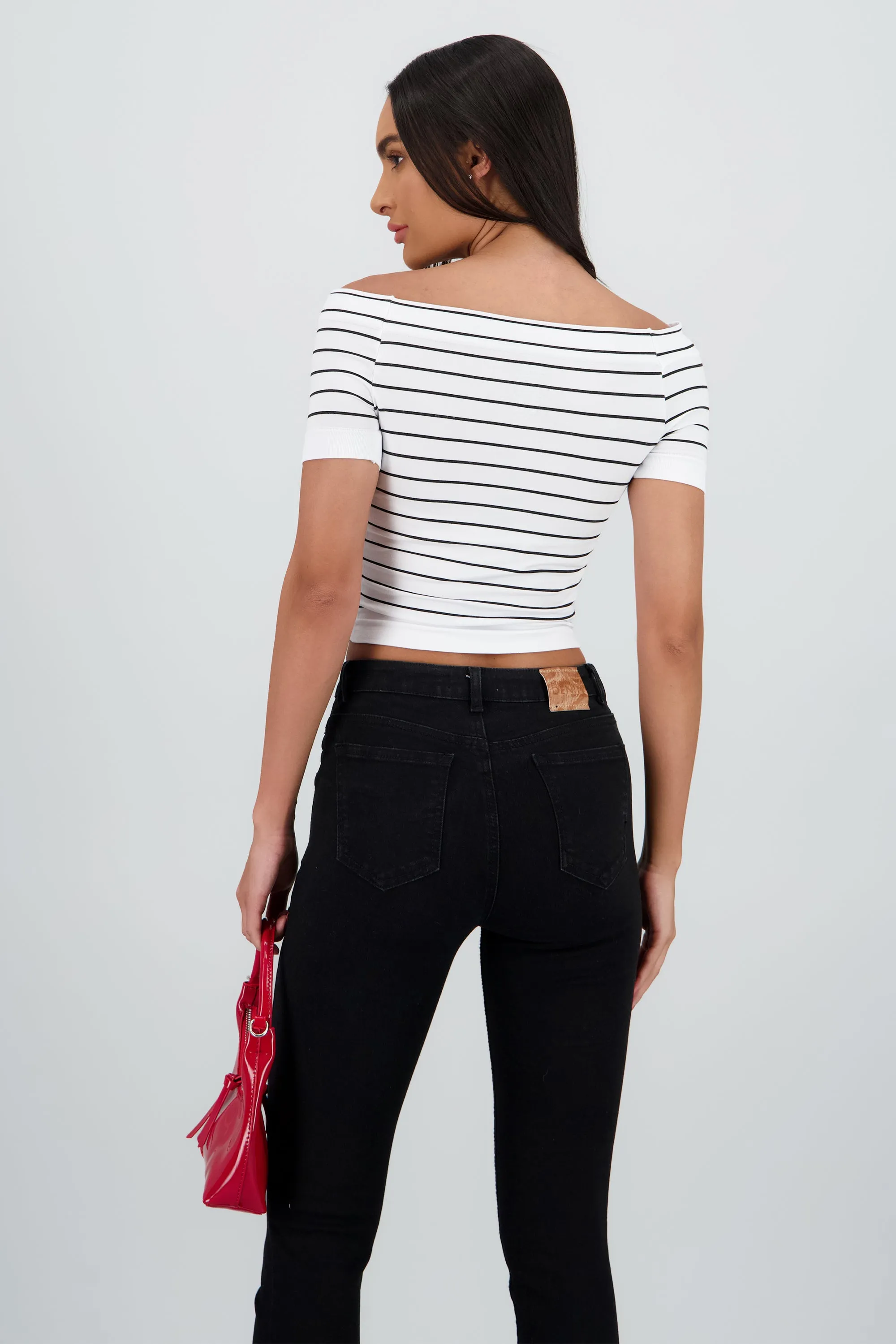 Top rayas off shoulder sold by Shasa product image thumbnail 4