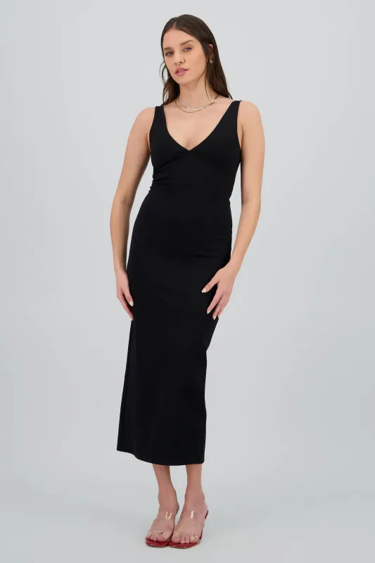 Maxi vestido bodycon escote en v sold by Shasa